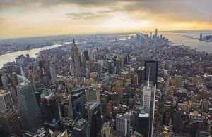 An eagles eye view of New York. 